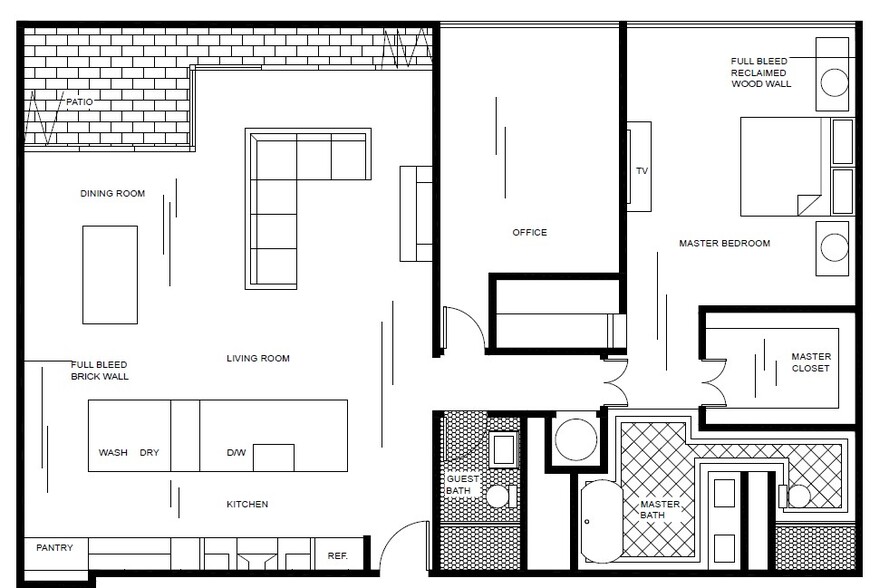 Unit floorplan - 600 W 9th St