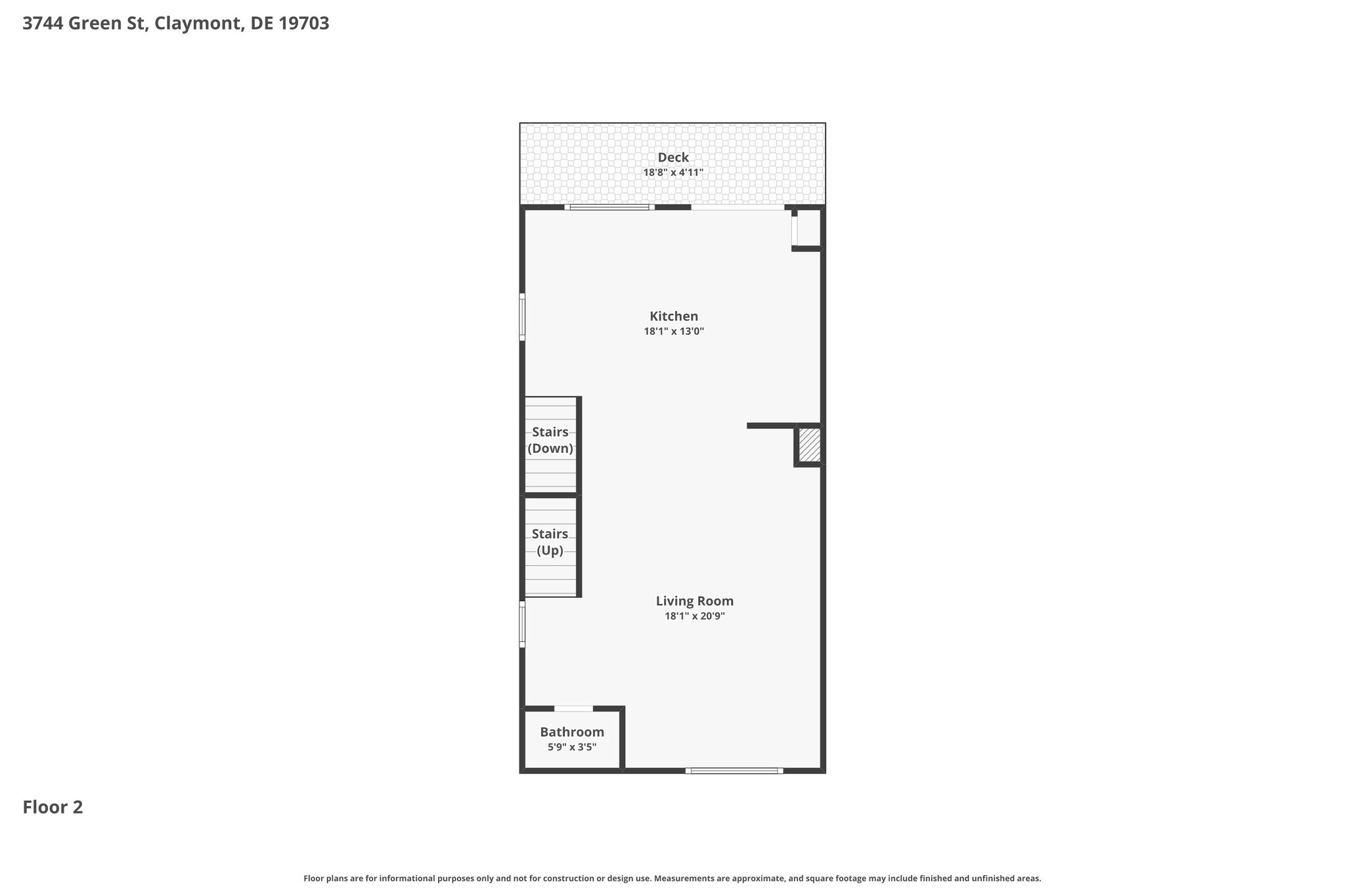Floor plan - 2nd level - 3744 Green St