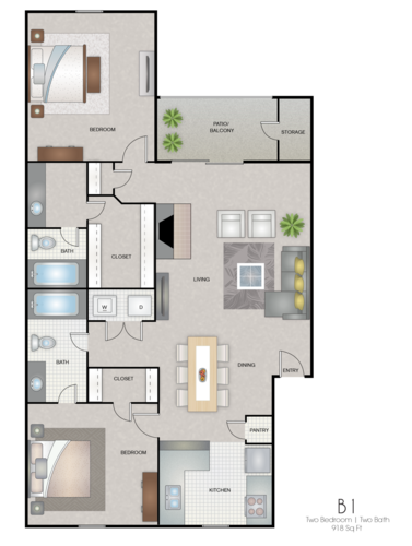 Floorplan - Wythe Apartment Homes