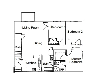 3BR/1.5BA - River Run Apartments