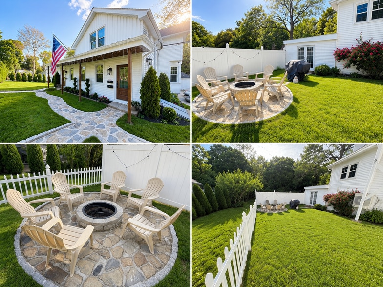 Front of the house & Private Backyard for this unit - 291 Rowayton Ave