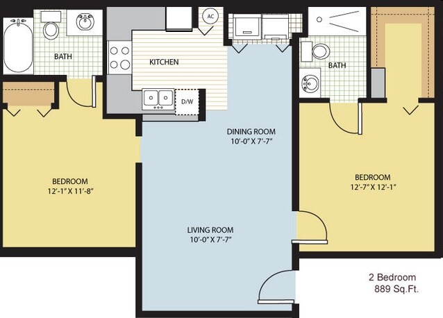 2BR/2BA - Groves of Delray 62+ Apartments