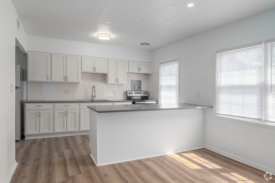 2BR, 1BA - 800SF - Kitchen - Cozy and Spacious 1 & 2-Bedroom Haven in a Serene Suburban Neighborhood