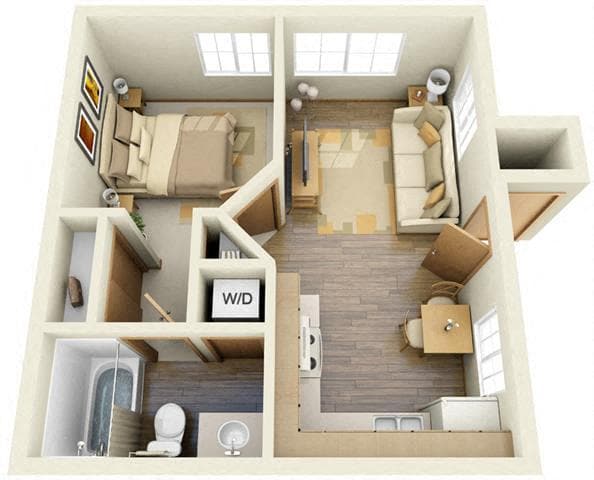 Floorplan - Country Club at Valley View - 55+ Senior Apartments
