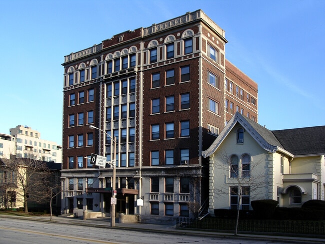 From the west across North Prospect Avenue - Lakeshore
