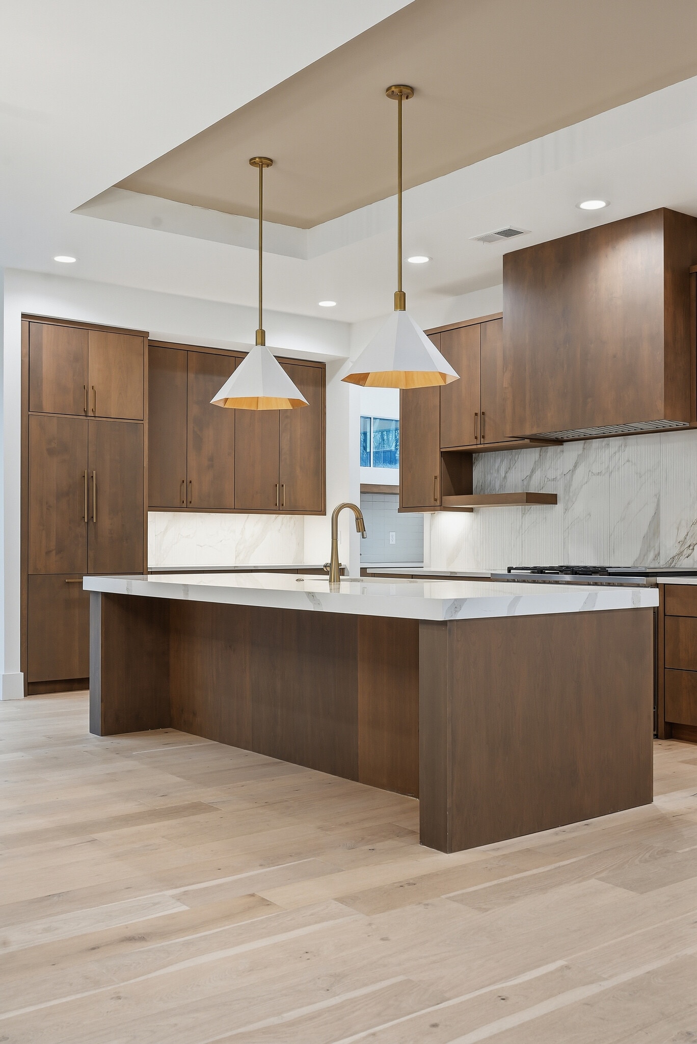 Expansive open concept living space with floor to ceiling windows and seamless flow into the kitchen - 3718 West End Ave