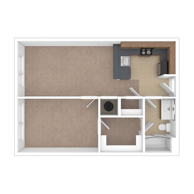 The Springs - 1 Bed, 1 Bath, 583 sq. ft. - The Springs Apartments