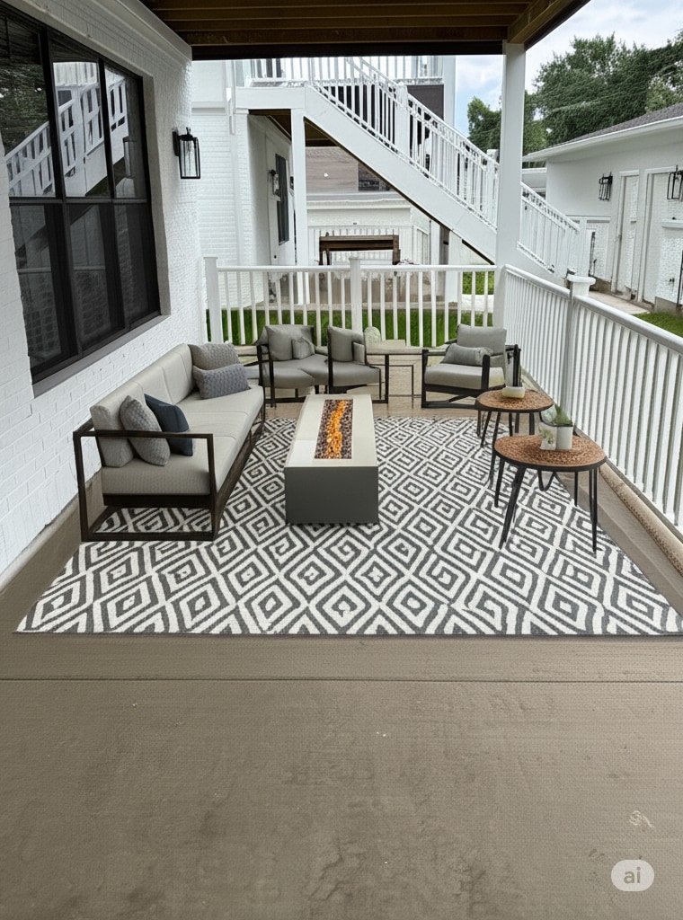 Staged Covered Patio - 243 N West St