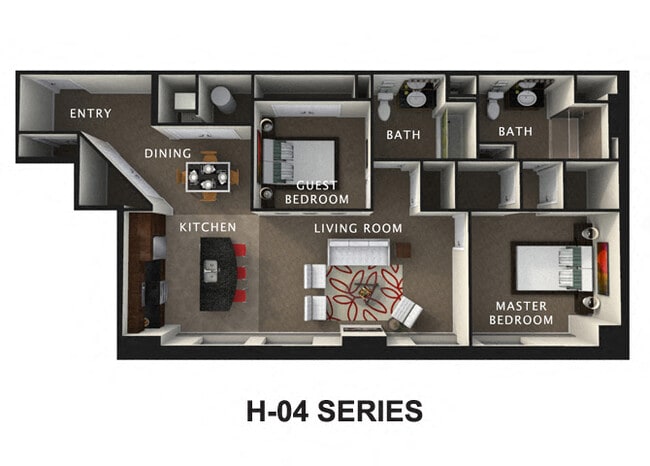 Floorplan - The Residences At Hanna