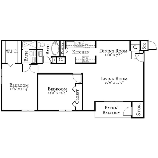 Floorplan - 10 West Apartments