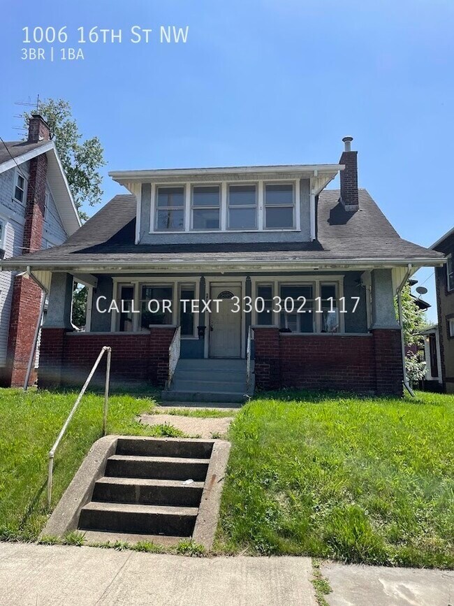 Three bedroom one bathroom home for rent 1006 16th St NW Canton OH