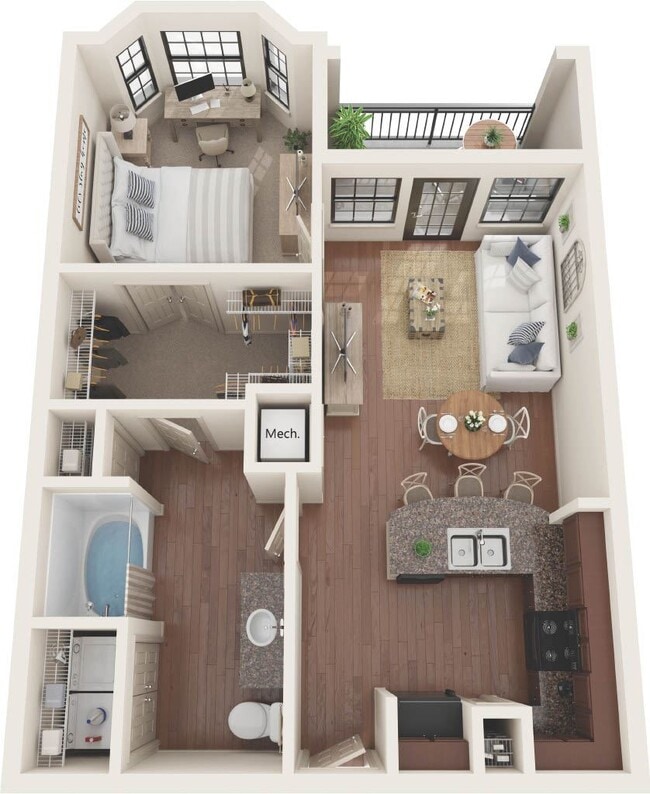 Floorplan - CREEKSIDE VUE APARTMENTS