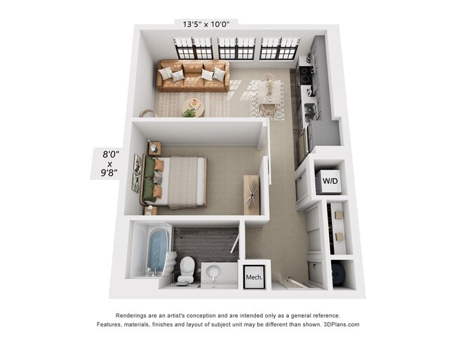 Studio | 542 sqft - The Whit