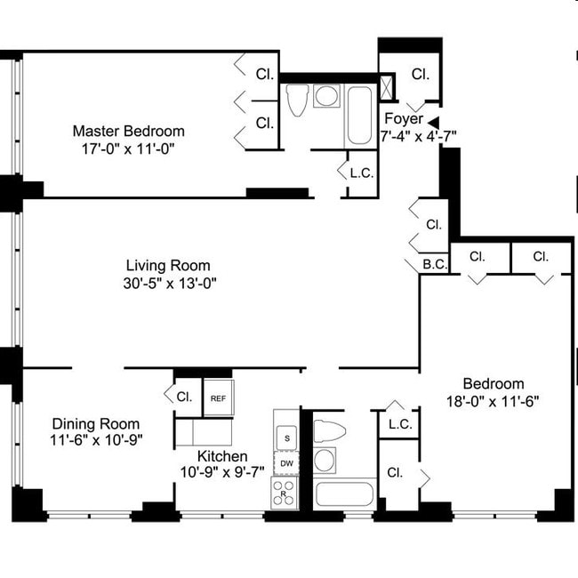 2BR/2BA - The Cambridge