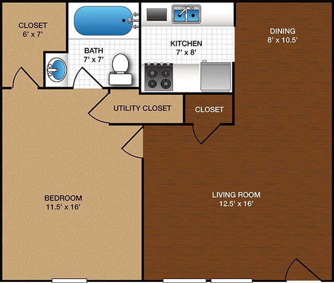 Floorplan - Bristol Pointe Apartment Homes