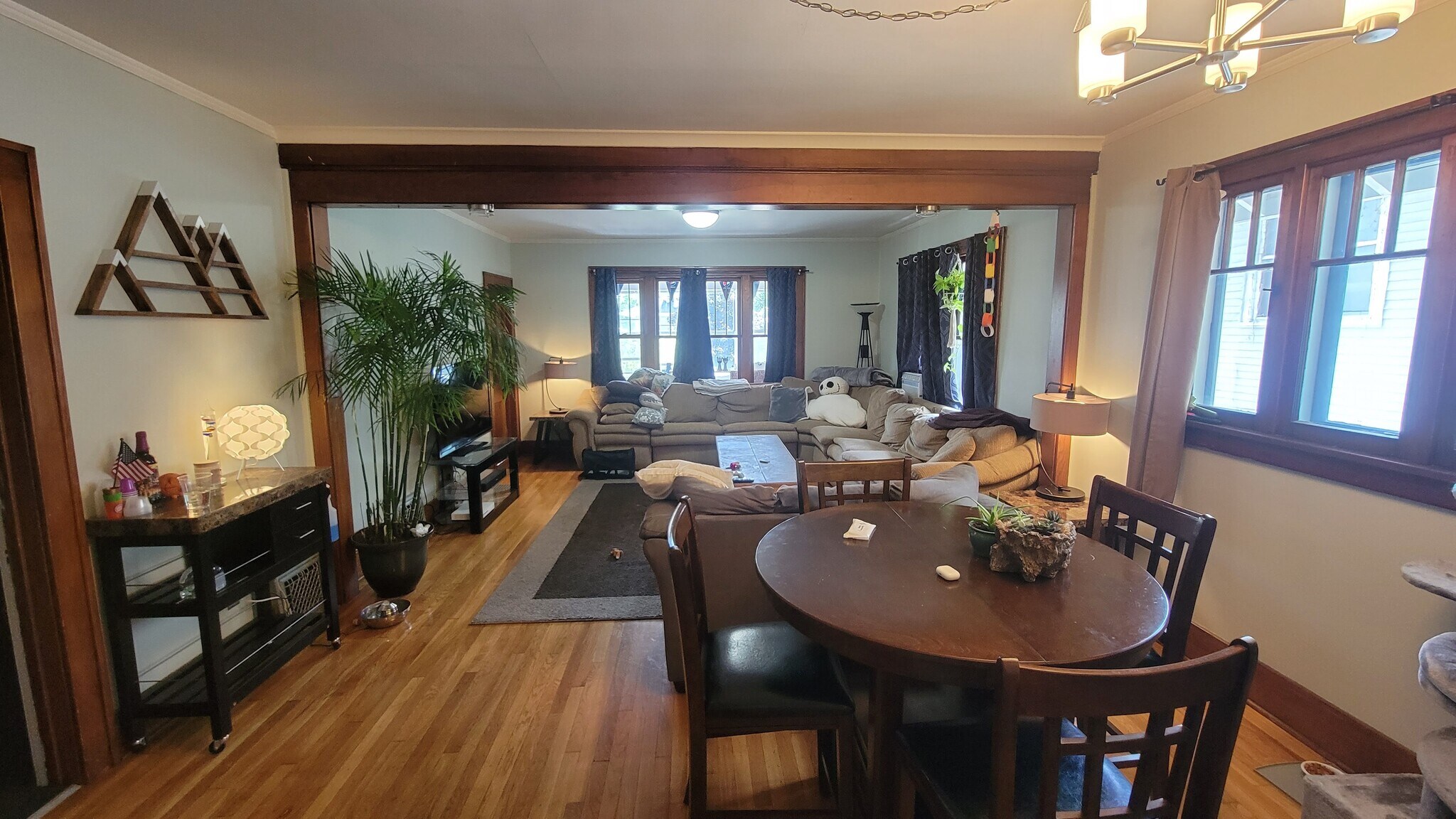 living room and dining area facing away from kitchen older pic - 1019 Widdicomb Ave NW