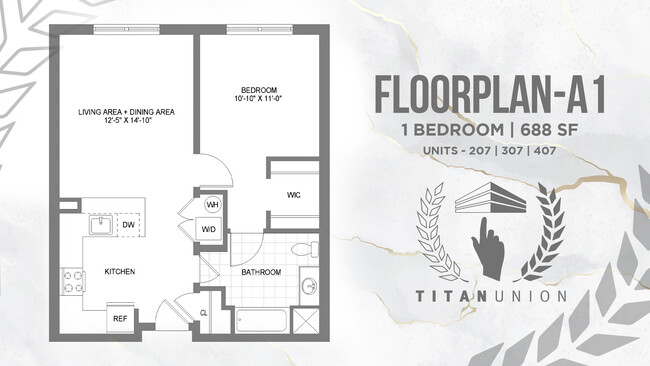 Floorplan - Titan Union Luxury Apartments