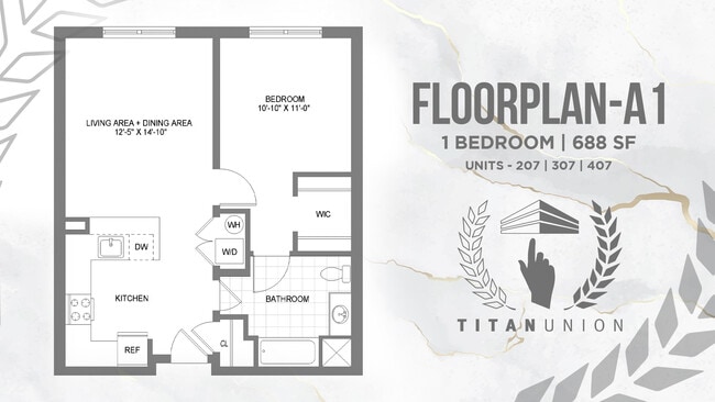 Floorplan - Titan Union Luxury Apartments
