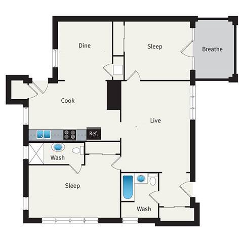 Floorplan - Reside on Irving Park