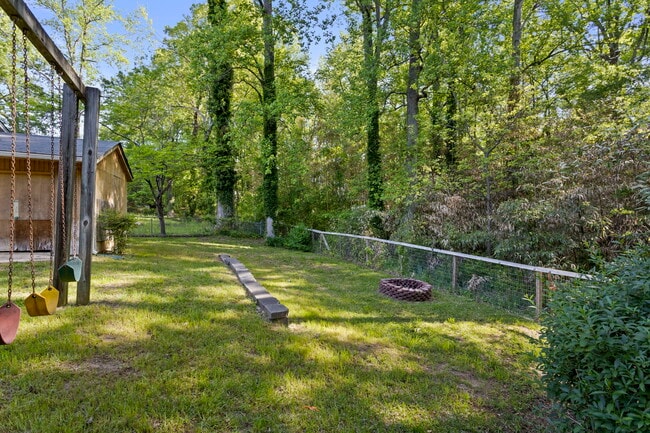 Fenced Yard w/ Firepit - 22 Tubbs Mountain Rd