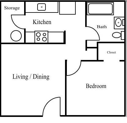 1BR/1BA - The Village At University Square