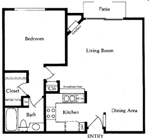 1BR/1BA - The Oaks Apartments