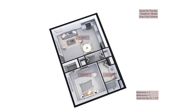 Gardenia - "Grey" Floor Plan - Aviara On The Ave