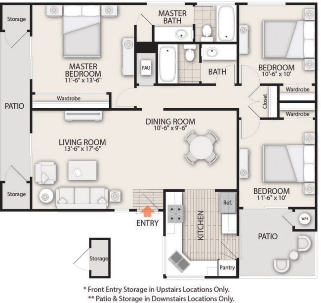 Floorplan - Woodbridge Willows Apartment Homes