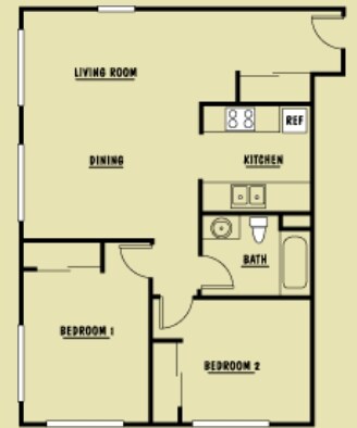2BR/1BA - Cascade Court Apartments