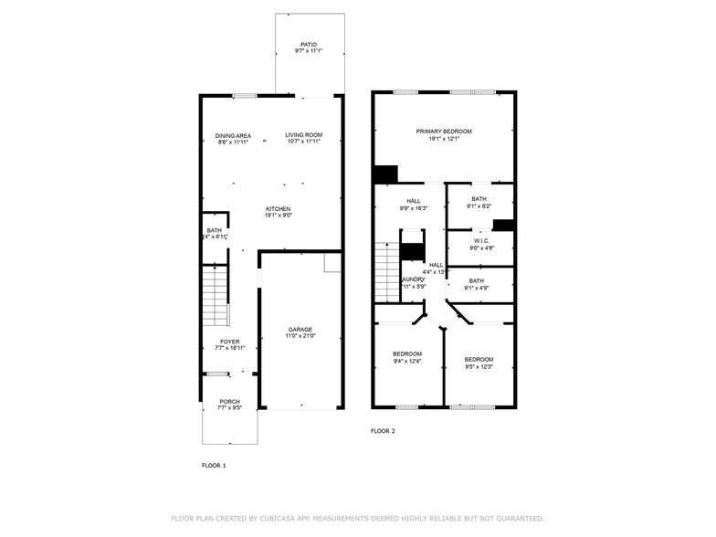 Floor Plan 1st & 2nd Floor - 16076 Echo Glen Dr