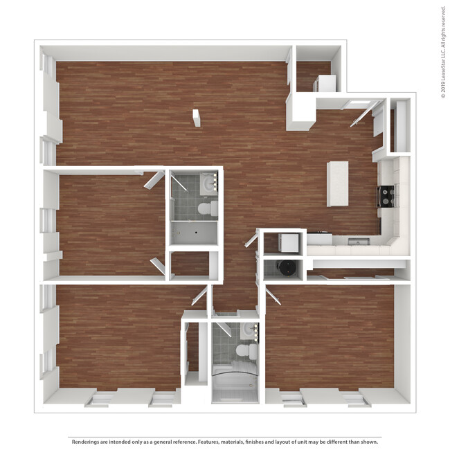 The Cosmo: Beds - 3: Baths - 2: SqFt Range - 1400 to 1400 - O'Donnell Apartments