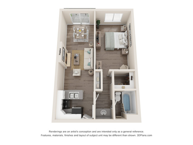 Floorplan - Playa Pacifica Apartments