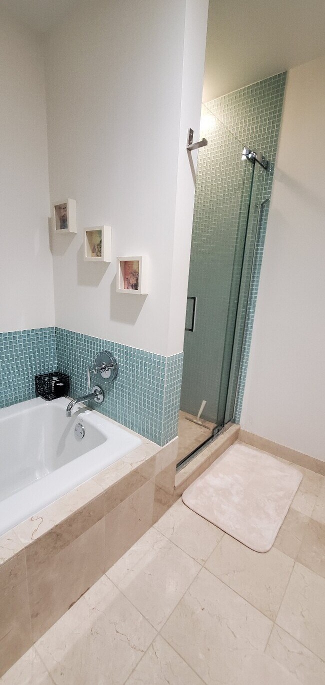 master bath with stand in shower - 317 Hudson Park