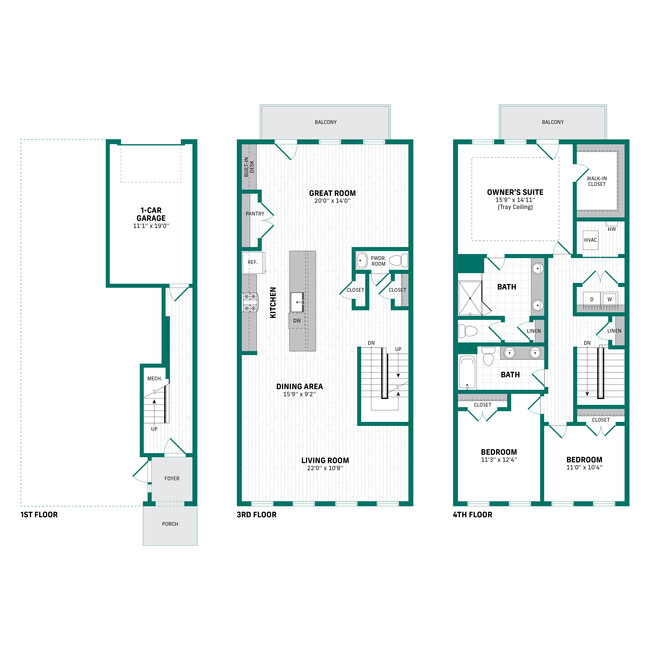 Floorplan - The Refinery Townhomes