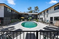 Resort Style Pool with Lounge Chairs - The Block At Montrose
