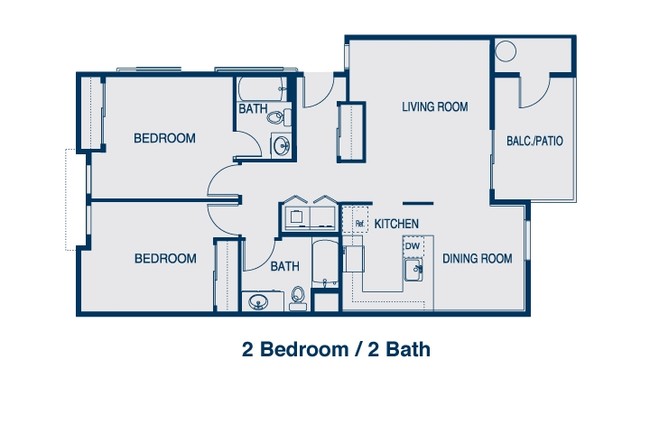 2BR/2BA - Rivercrest Apartments