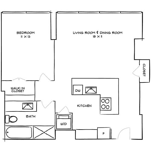 Floorplan - Park Towne Place Apartments