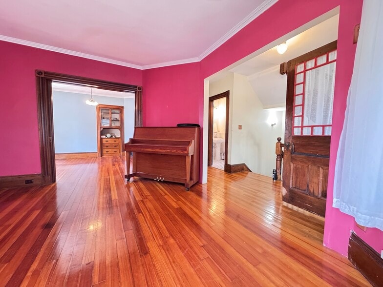 Living room toward dining - 104 Hancock St