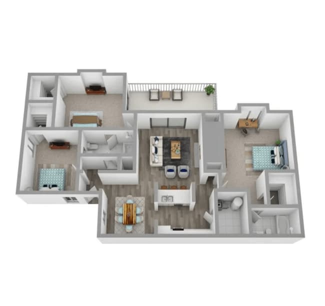 Floorplan - 1 Park Central Apartment Homes
