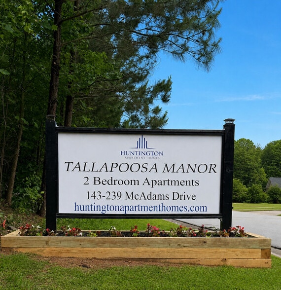 Tallapoosa Manor Sign - Tallapoosa Manor