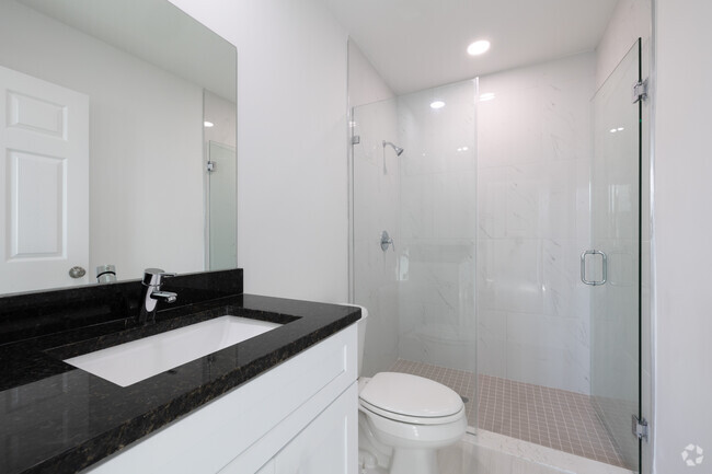 2BR, 2BA - 1,050SF - Primary Bathroom - Luxury Apartments