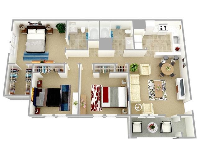 Floorplan - South Main Commons Apartments