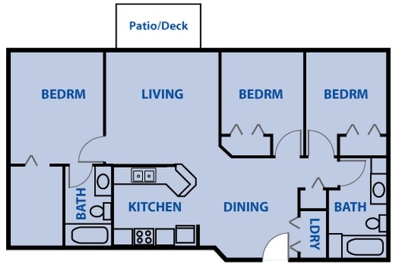 3BR/2BA - Vincent Marie Apartments