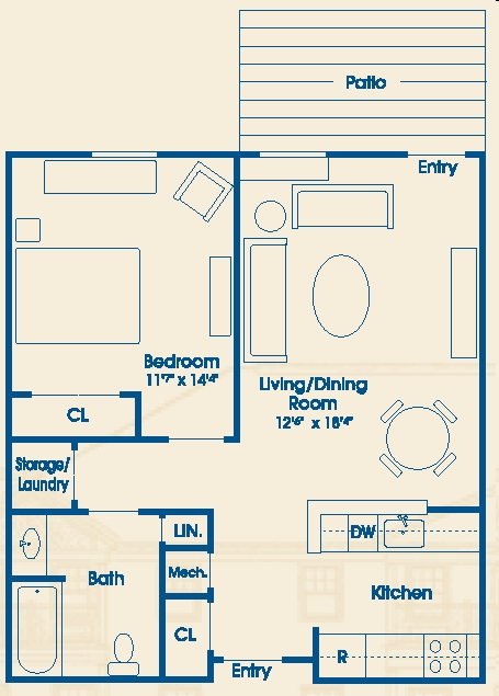 1BR/1BA - Conifer Village at Patchogue Senior Apartment