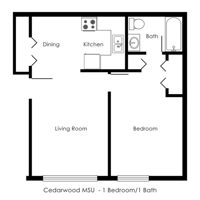 Interior Photo - Cedarwood MSU Apartments - Located just a few blocks from the MSU campus!