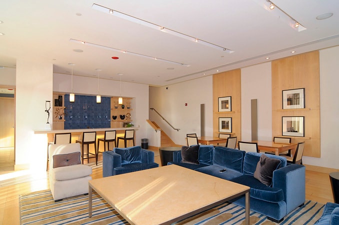 Community room in K at City Vista. Nice place in which to work from home. - 440 L St NW