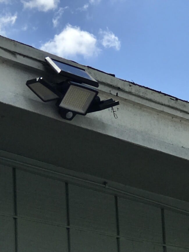 Solar powered motion lights - 1105 Essex St