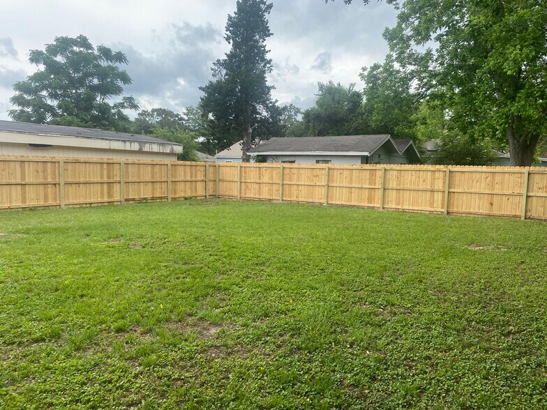 Fenced backyard - 108 Elm St
