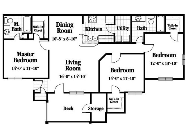 3 Bedroom, 2 Bath - Huntington Place