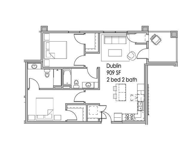 Dublin 2D - Uptown Apartments